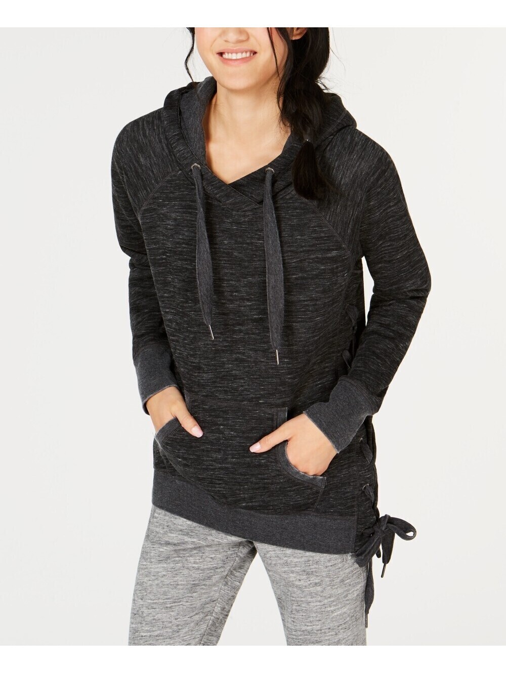 Calvin Klein Womens Performance Lace Up Side Hoddie Size S